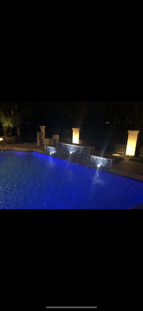 LED pool lightning installation